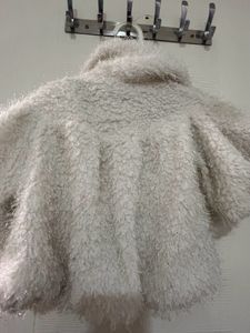 Imported Girls White Stylish Sherpa Jacket 18-24 M