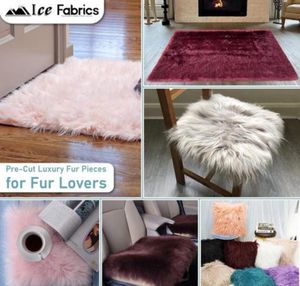 Soft White Faux Fur Rug