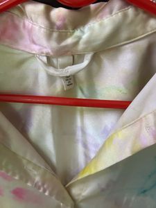 Tie-Dye Satin Oversized Shirt