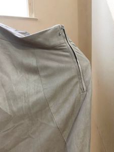 Elegant Suede A-Line Skirt