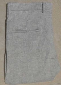 Men's Light Grey Textured Pants