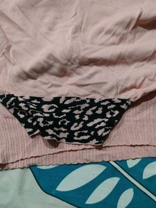 Pink Leopard Print Bow top