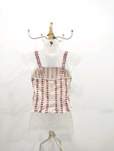 American Eagle Chic Smocked Crop Top