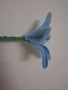 Handmade Blue Pipe Cleaner Flower