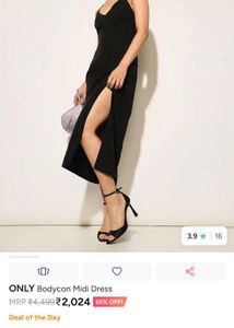 Chic Black Criss-Cross Strap Midi Dress