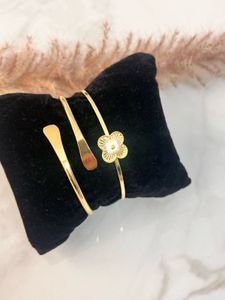 Gold Tone Floral Cuff Bracelet