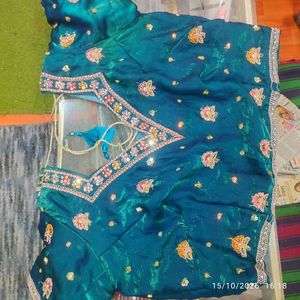 Stunning Teal Peacock Embroidered Lehenga Choli