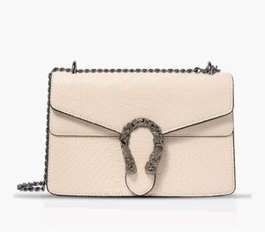 Stylish White Shoulder Bag with Chain