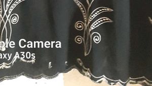 Black Abaya with Embroidery 51  Sizelenght