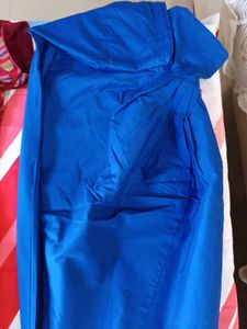 Elegant Red Kurta Set with Blue Pants