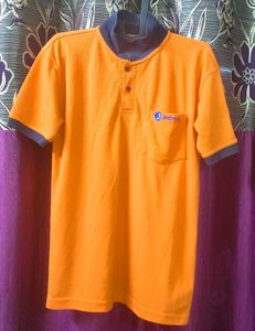 Men's Orange &amp; Navy Polo T-Shirt