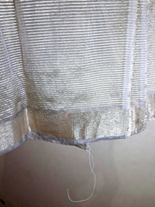 Elegant Grey dupatta with Striped Detail