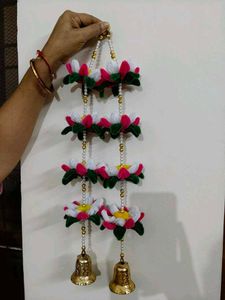 Beautiful Lotus Toran with Bells