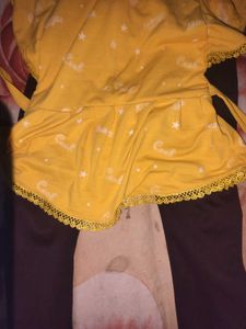 Cute Yellow Top with Pants Set