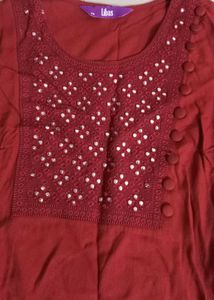 Maroon Ethnic Kurta
