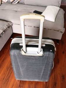 Delsey Silver Hard Shell Suitcase-Medium