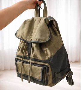 Olive brown Canvas Backpack