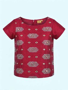 Embroidered Mirror work Ethnic Crop top/Blouse