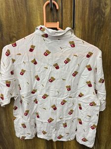 White French Fries Print Shirt
