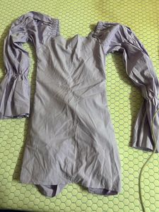 Purple Ruched Mini Dress