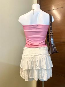 Pink Floral Print Tube Top 🎀
