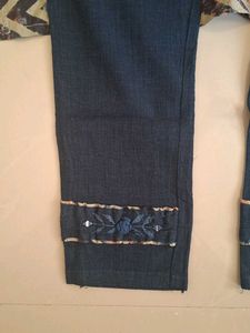 Printed Kurta with Blue Pants