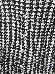 Chic Houndstooth Button-Up Shirt