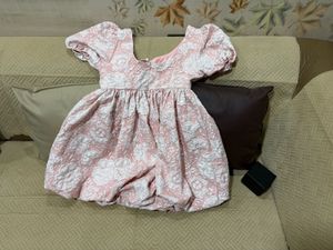 URBANIC Pink Floral Puff Sleeve Dress
