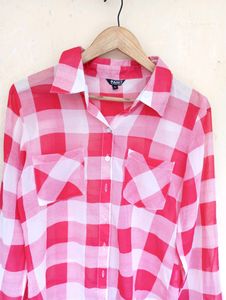 Korean Patterned Shirt Transparent Top (Women)