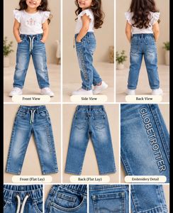 Girls' Blue Denim Jeans
