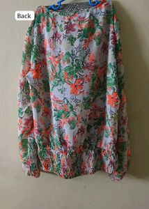 Boho Floral Print Blouse