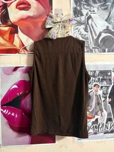 Brown Butterfly Graphic Tank Top