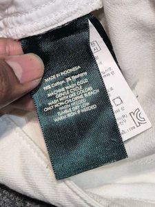 Authentic Ralph Lauren White Wide-Leg Raw