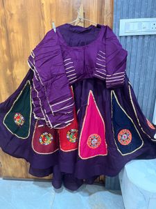 Purple Embroidered Lehenga Choli Set