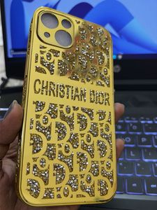 Luxury Gold Christian Dior Phone Case