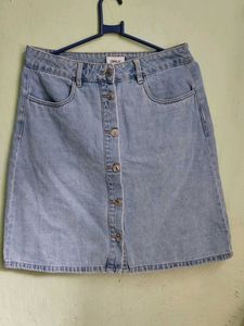 ONLY Denim Button-Down Skirt