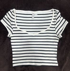 Striped Cropped Top
