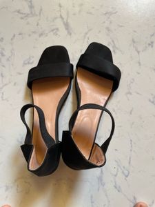 Black Block Heel Sandals
