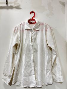 Cream White Button-Up Shirt