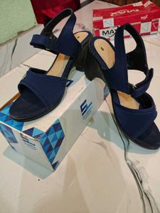 Stylish Navy Blue Wedge Sandals