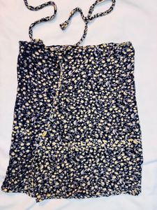 y2k floral reversible Mini wrap skirt