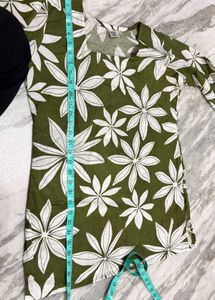 Stylish Green Floral Print tunic