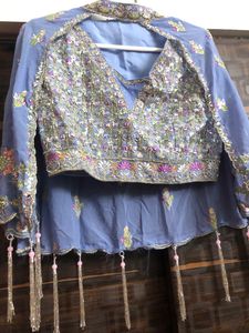 Pleated Blue Skirt