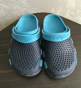 Kids Blue & Grey Clogs