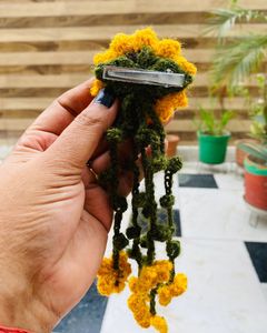 Handmade Crochet Sunflower Hair Clip