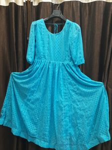 Sky Blue Attractive  Chikenkari Kurta Set