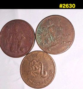 3Collectible temple token coins