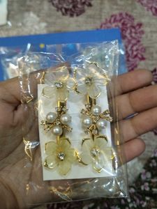 3 Pairs Flower Hair Clips