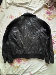 Vintage Black Leather Biker Jacket