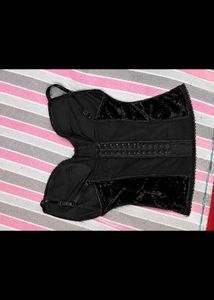 New Black Corset + Free Bra